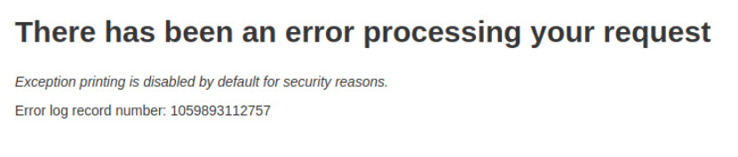 there has been an error processing your request magento 2