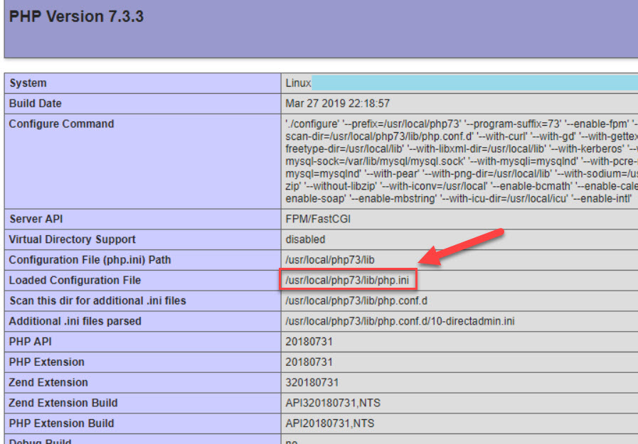 get php ini path phpinfo