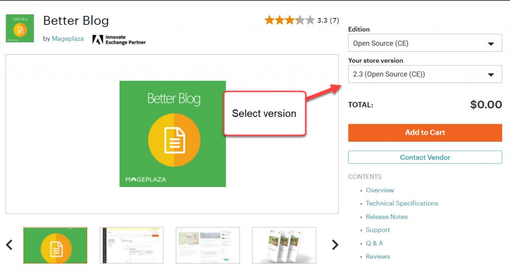 better blog extension add too cart