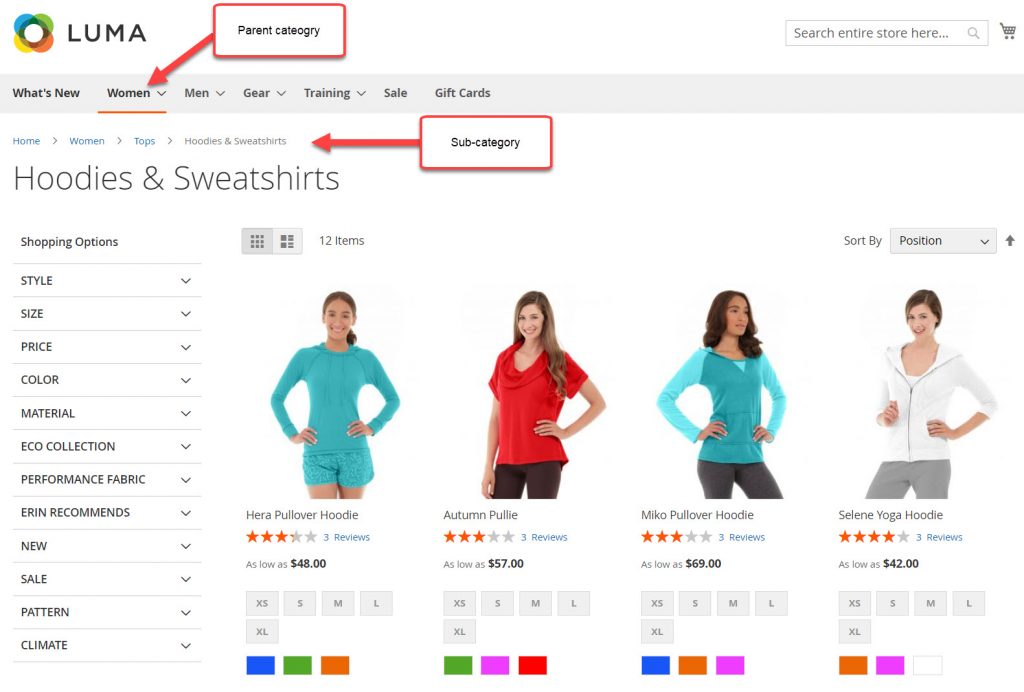 category page magento 2