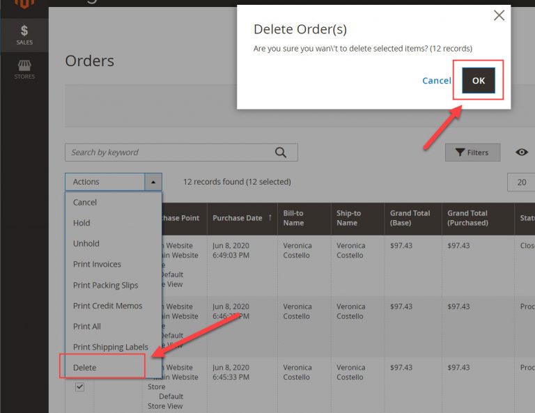 How to delete orders in Magento 2 (3 working methods)