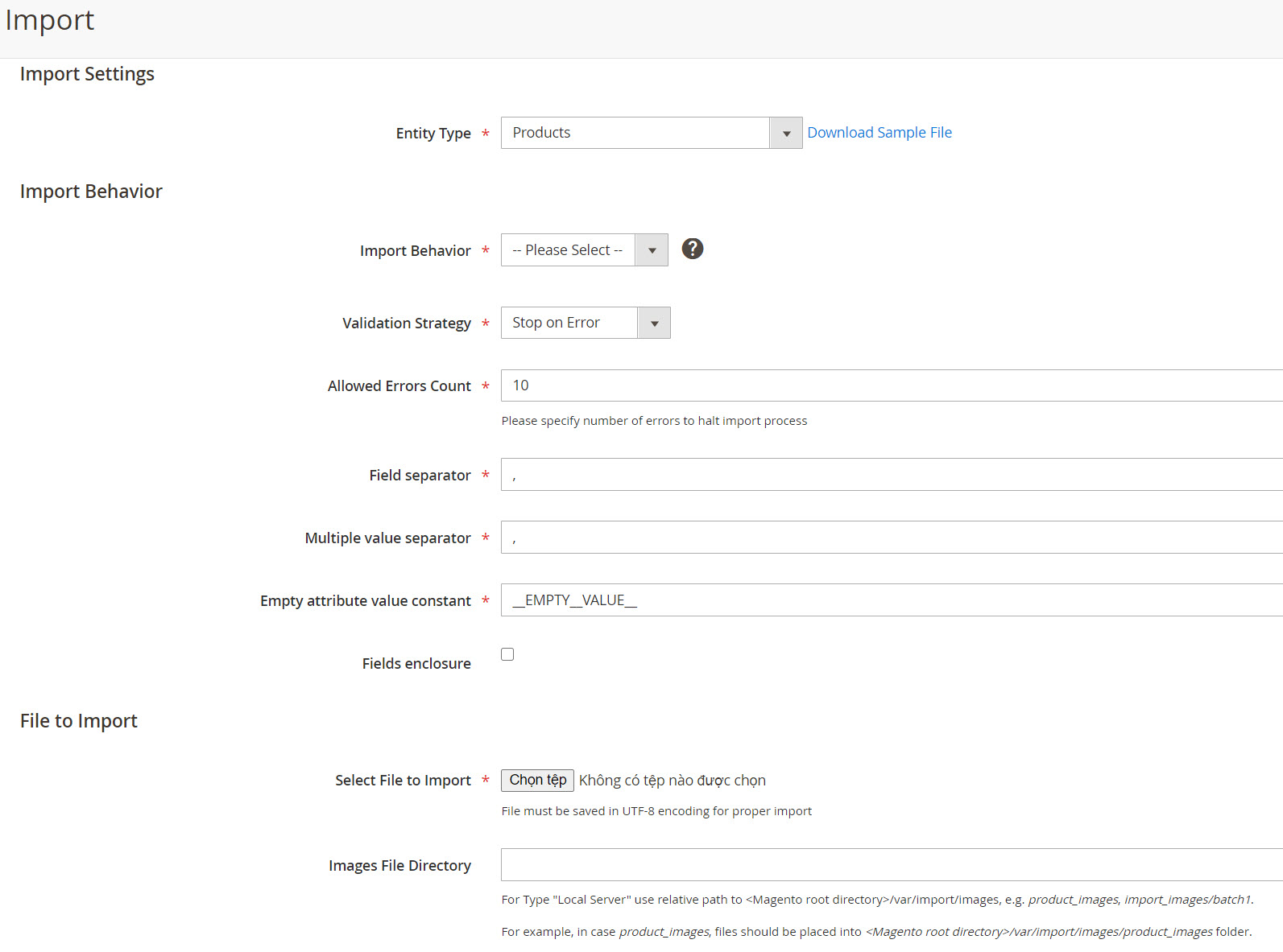 import setting