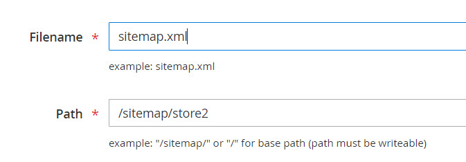 multiple store sitemap magento 2