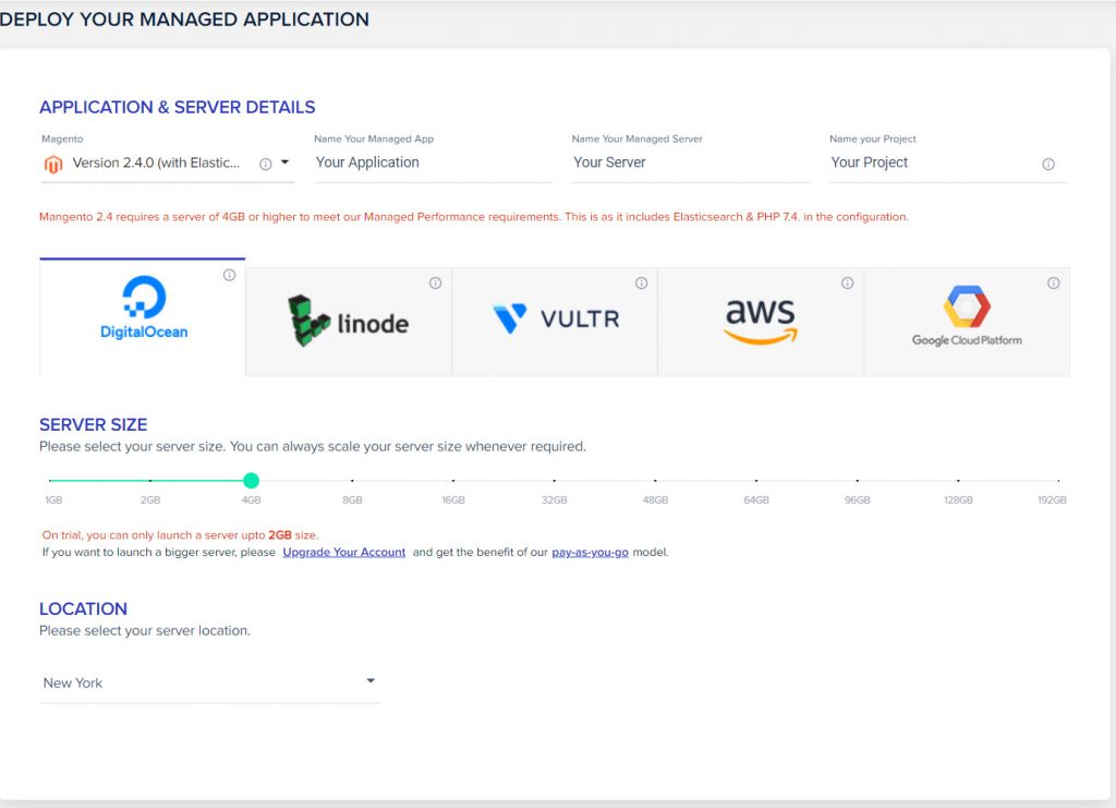 deploy server and application