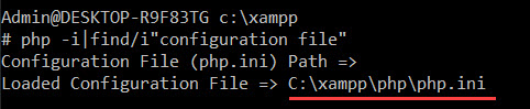 path to php ini windows