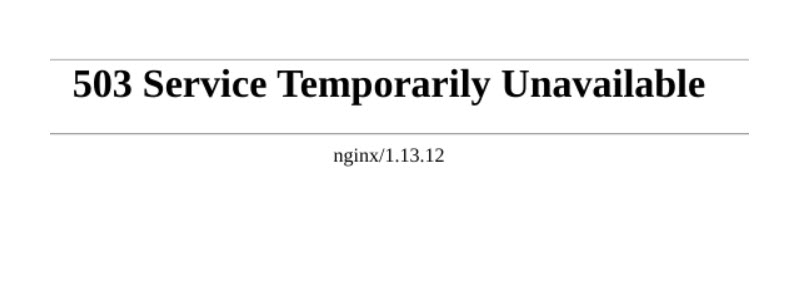 503 error on nginx