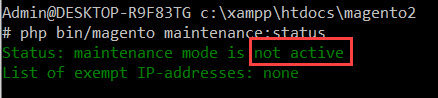 maintenance mode is off